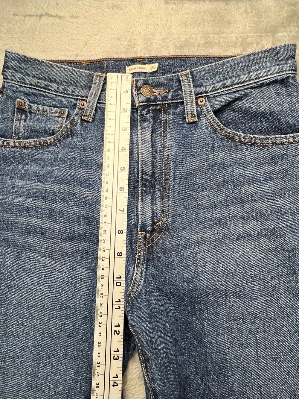 Levis Cinch Barrel Jeans Women's Size 28 Blue Denim Baggy Dark Wash Boho